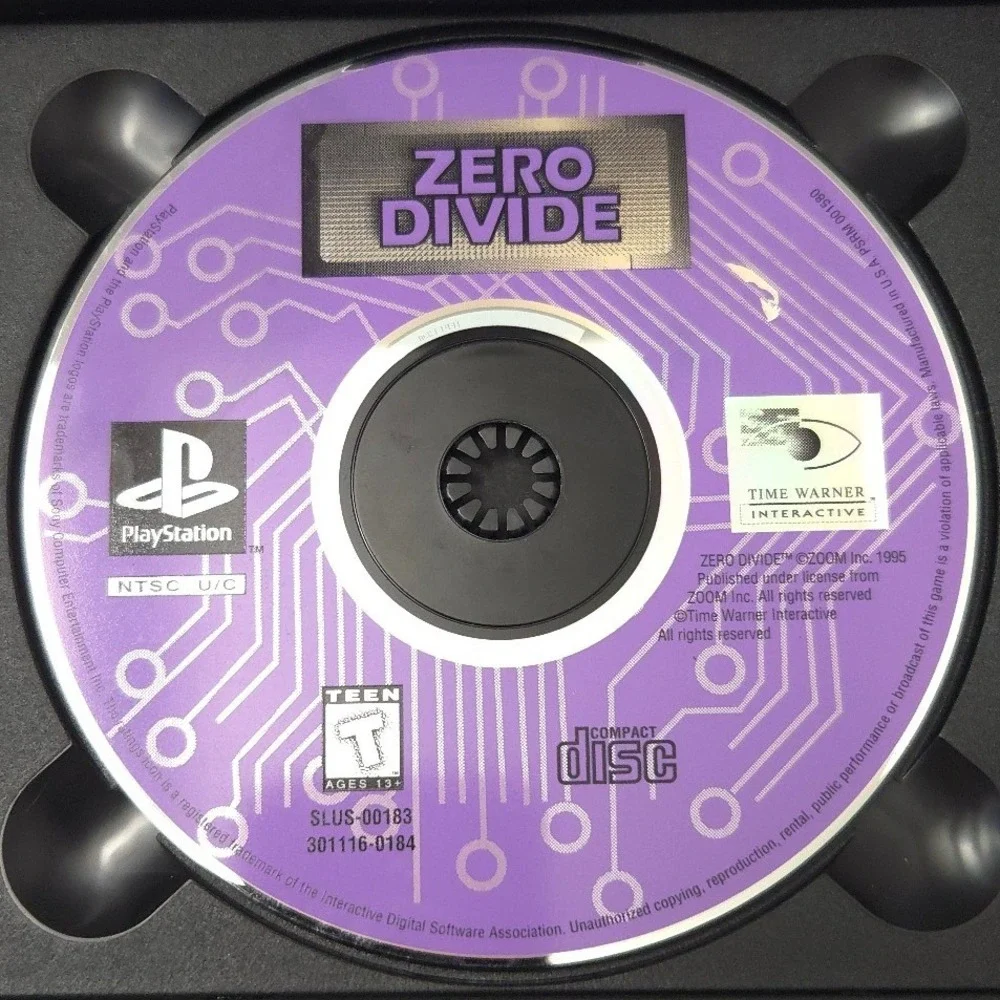 Zero Divide - PlayStation 1 PS1 Long Box 1995‎ - Box & Disc - Tested & Working